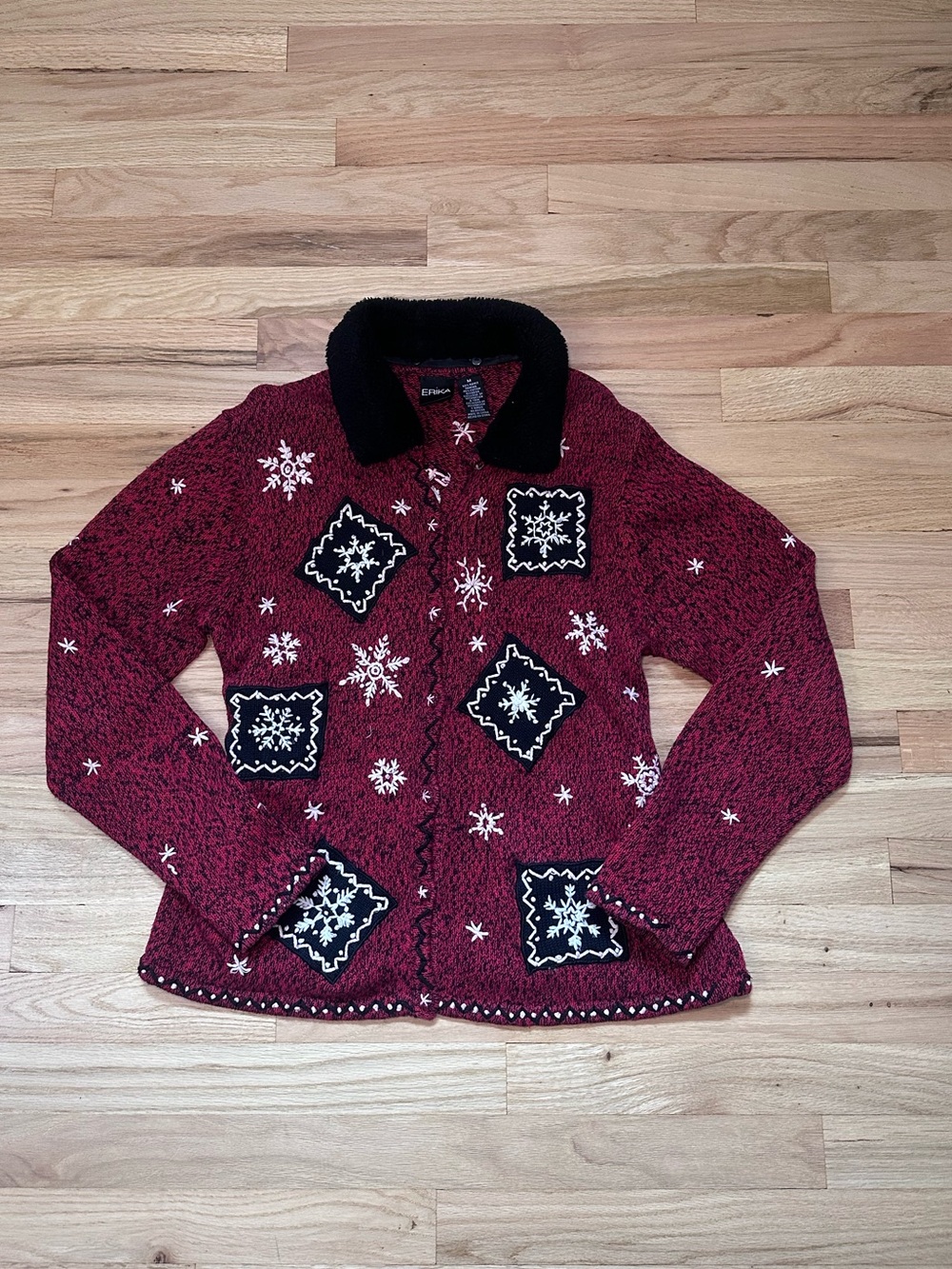 Vintage Erika Christmas Holiday Cardigan Sweater
